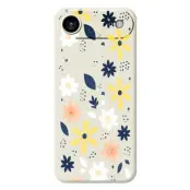 iPhone Air Mobilskal Colorful Floral Blue Leaves TPU - Beige