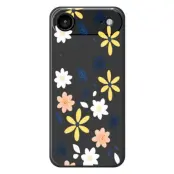 iPhone Air Mobilskal Colorful Floral Blue Leaves TPU - Svart
