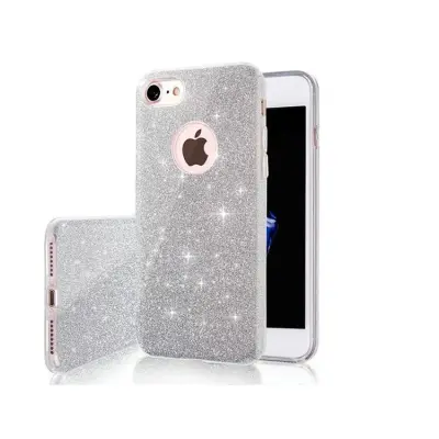 iPhone Air Mobilskal Glitter 3in1 - Silver