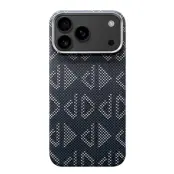 iPhone Air Mobilskal MagSafe Kevlar - Geometric Blå