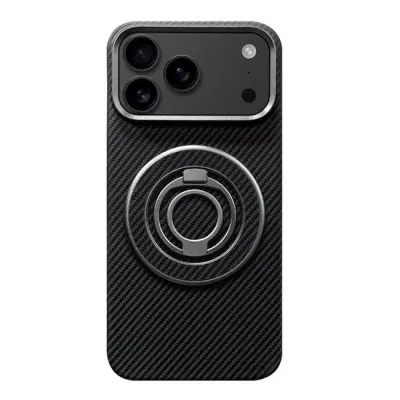 iPhone Air Mobilskal MagSafe Kevlar Metal Ring - 600D Coarse