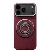 iPhone Air Mobilskal MagSafe Kevlar Metal Ring - MiG Röd