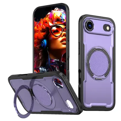 iPhone Air Mobilskal MagSafe TPU+PC Kickstand - Lila