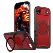 iPhone Air Mobilskal MagSafe TPU+PC Kickstand - Röd