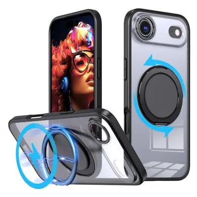 iPhone Air Mobilskal MagSafe TPU+PC Kickstand - Svart