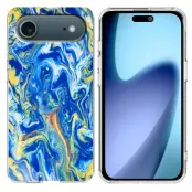 iPhone Air Mobilskal Marble Pattern Printing Soft - Himmelsblå