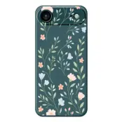 iPhone Air Mobilskal Pink Blue Flowers Pattern TPU - Grön