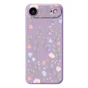 iPhone Air Mobilskal Pink Blue Flowers Pattern TPU - Lila