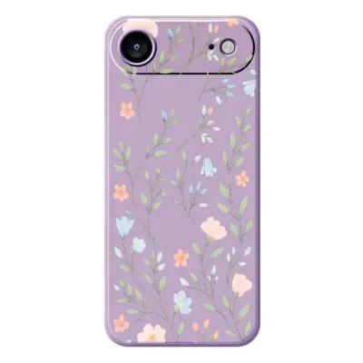 iPhone Air Mobilskal Pink Blue Flowers Pattern TPU - Lila