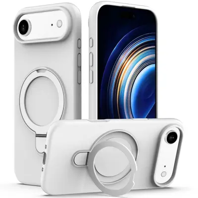 Mobilskal till iPhone Air MagSafe Kickstand PC + Silikon - Vit