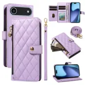 iPhone Air Plånboksfodral Rhombus Läder - Lila