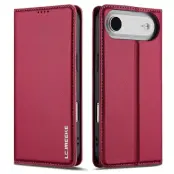 LC.IMEEKE L1 Series iPhone Air Plånboksfodral Konstläder - Röd