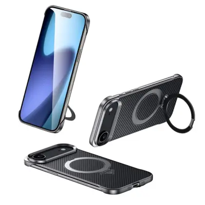 SULADA iPhone Air Mobilskal MagSafe Kickstand - Svart