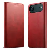 SUTENI iPhone Air Plånboksfodral Konstläder - Röd