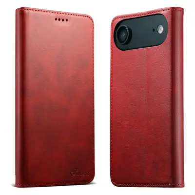 SUTENI iPhone Air Plånboksfodral Konstläder - Röd