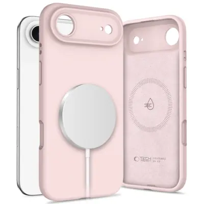 Tech-Protect iPhone Air Mobilskal Magsafe Silikon - Pearl Rosa