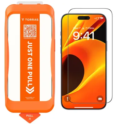 Torras iPhone Air Härdat Glas Skärmskydd med Dust Removal Tool