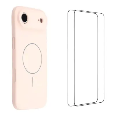 WANLONFENG Mobilskal till iPhone Air MagSafe Med 2Pcs Härdat Glas XQ1