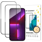 [2-Pack] Wozinsky iPhone 17 Pro Max Härdat Skärmskydd Full Glue - Svart