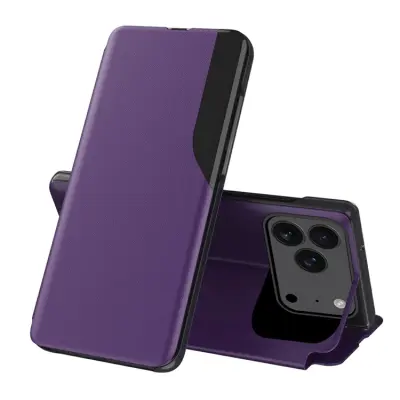 Amorus Mobilskal till iPhone 17 Pro Max Folio Flip Stativ - Lila