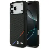 BMW Mobilskal till iPhone 17 Pro Max MagSafe M Carbon Tricolor Line - Svart