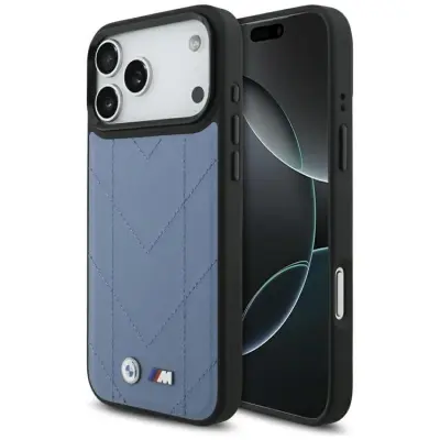BMW Mobilskal till iPhone 17 Pro Max MagSafe M Quilted Logo (Blå)