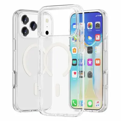 BOOM Mobilskal till iPhone 17 Pro Max Magsafe PC + TPU - Transparent