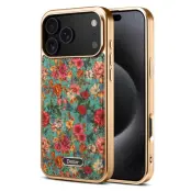 DENIOR A24 iPhone 17 Pro Max Fodral KonstLäder PC TPU Blå