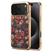 DENIOR A24 iPhone 17 Pro Max Fodral KonstLäder PC TPU Lila