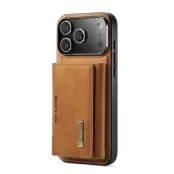 DG.MING iPhone 17 Pro Max Mobilskal korthållare Detachable - Brun