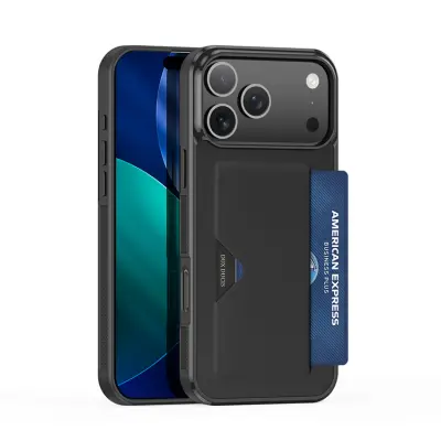 DUX DUCIS iPhone 17 Pro Max Mobilskal Korthållare Pocard - Svart