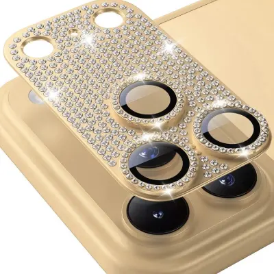 Enkay Rhinestone Camera Glass (iPhone 17 Pro Max) - Silver