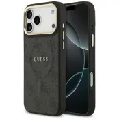 Guess iPhone 17 Pro Max Mobilskal MagSafe 4G PU Classic Logo - Svart