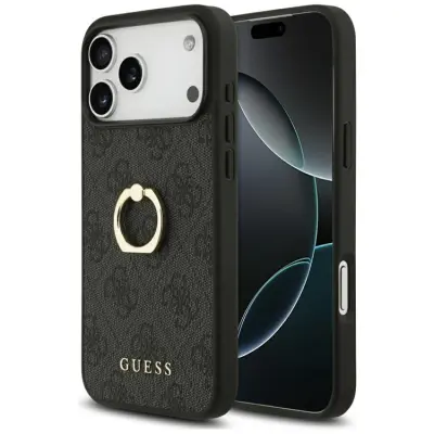 Guess Mobilskal till iPhone 17 Pro Max Ringställ - Svart