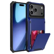 iPhone 17 Pro Max Mobilskal Dual Layer korthållare - Blå