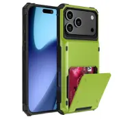 iPhone 17 Pro Max Mobilskal Dual Layer korthållare - Grön