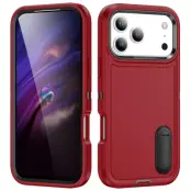 iPhone 17 Pro Max Mobilskal Kickstand - Svart/Röd