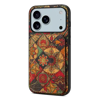iPhone 17 Pro Max Mobilskal Korthållare Blommor - Höst / Gul