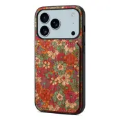 iPhone 17 Pro Max Mobilskal Korthållare Blommor - Sommar / Röd