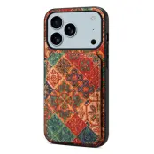 iPhone 17 Pro Max Mobilskal Korthållare Blommor - Vinter / Blå