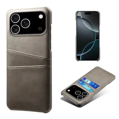 iPhone 17 Pro Max Mobilskal Korthållare Dual - Grå