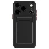 iPhone 17 Pro Max Mobilskal Korthållare TPU - Svart