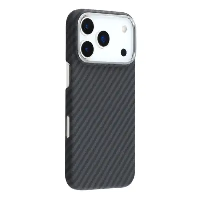 Mobilskal till iPhone 17 Pro Max MagSafe Carbon Fiber - Svart/Grå