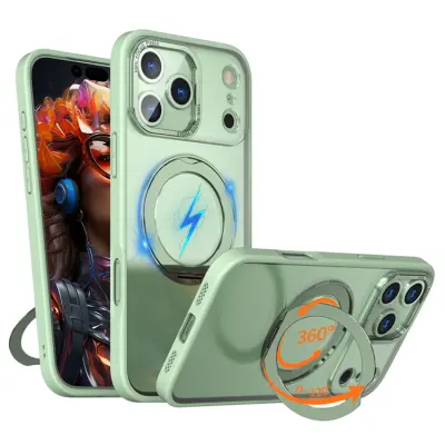 iPhone 17 Pro Max Mobilskal MagSafe Kickstand - Grön