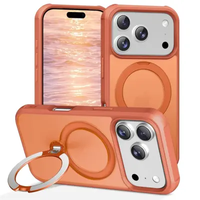iPhone 17 Pro Max Mobilskal MagSafe Kickstand TPU + PC - Orange