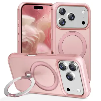 iPhone 17 Pro Max Mobilskal MagSafe Kickstand TPU + PC - Rosa