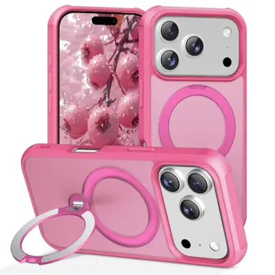 iPhone 17 Pro Max Mobilskal MagSafe Kickstand TPU + PC - Rose