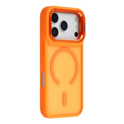 Mobilskal till iPhone 17 Pro Max MagSafe Lins Kickstand - Orange