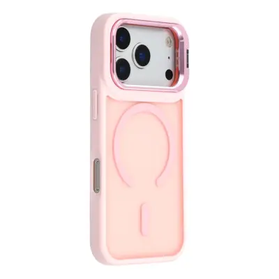iPhone 17 Pro Max Mobilskal MagSafe Lins Kickstand - Rosa