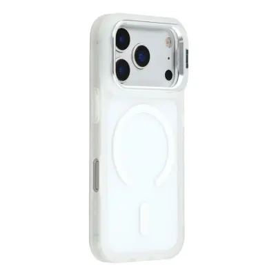 Mobilskal till iPhone 17 Pro Max MagSafe Lins Kickstand - Vit